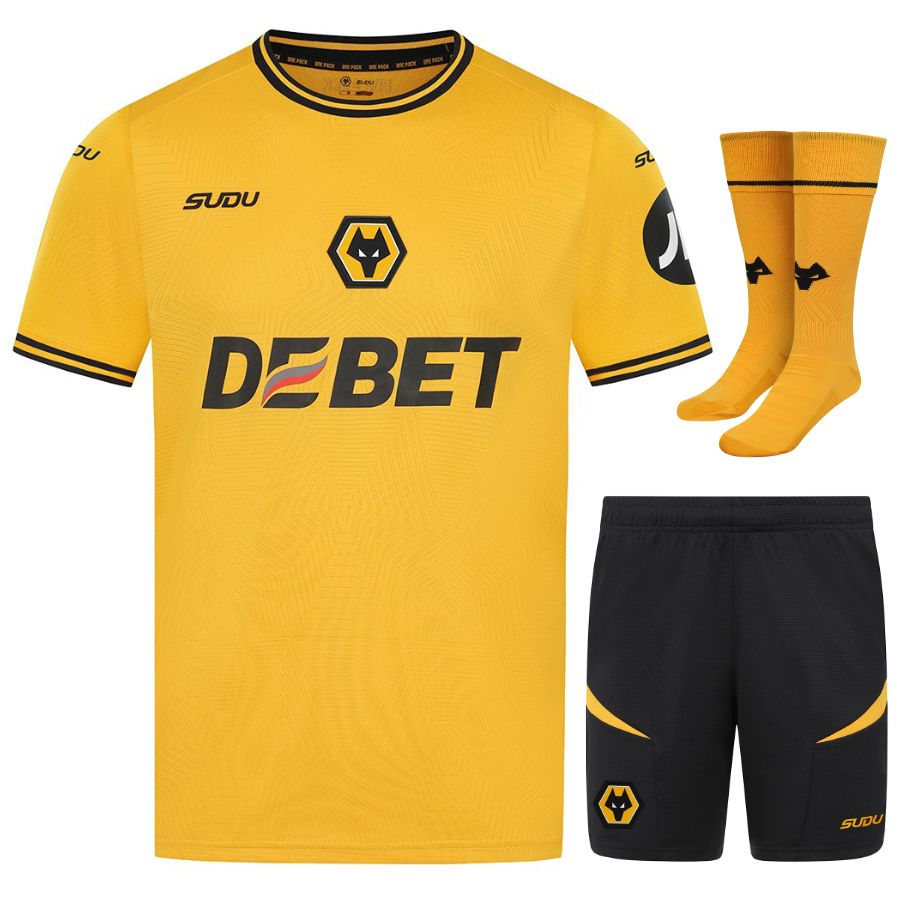 Maillot Kit Enfant Wolverhampton Domicile Noir 2024-2025