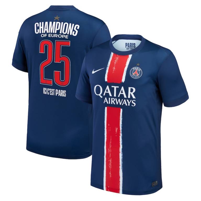 Maillot PSG Champions d'Europe 2025 - Tissu Confortable et Durable